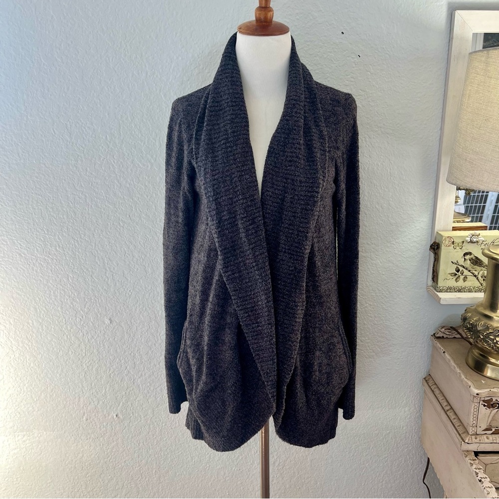 Barefoot Dreams CozyChic Lite Cardigan Grey Size XS/S - Picture 3 of 14